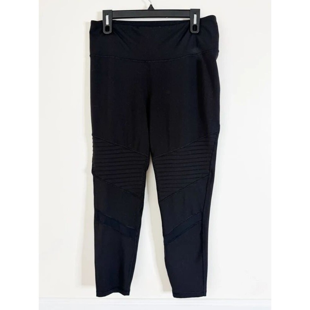Old Navy Active Women’s XL Elevate Black Moto Leggings Go-Dry High Rise